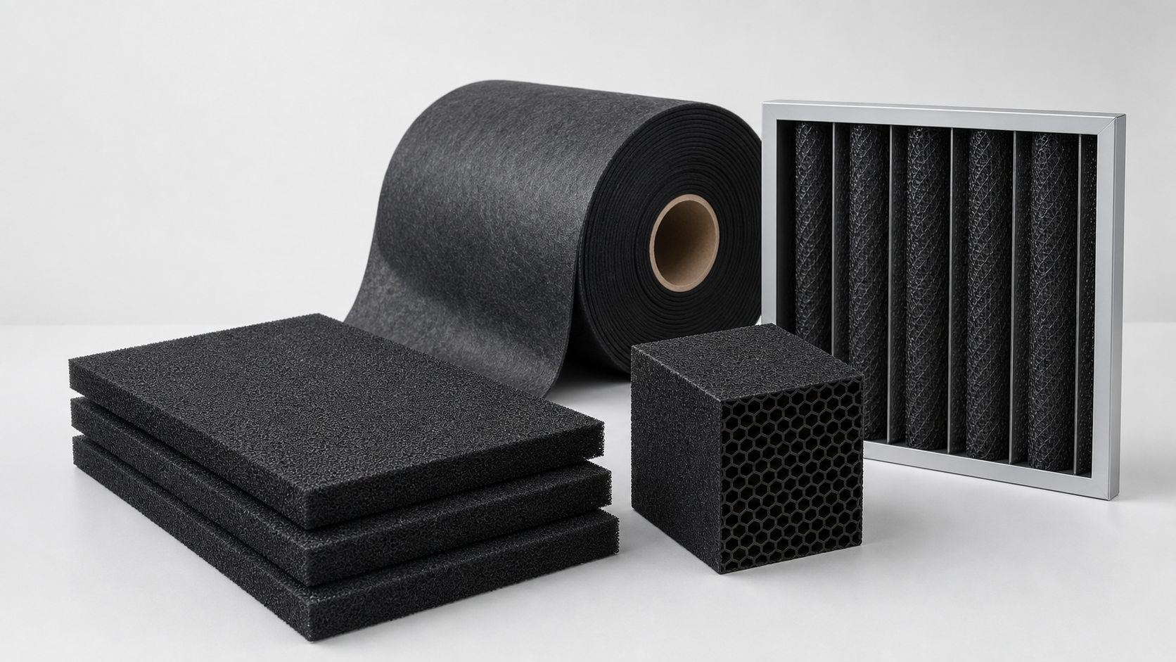 Activated carbon filter media and finished filter formats
