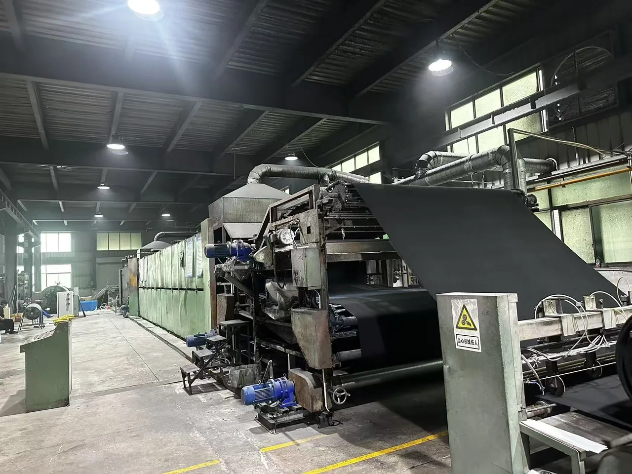 Filter-media production line at the Junkang factory in Rugao
